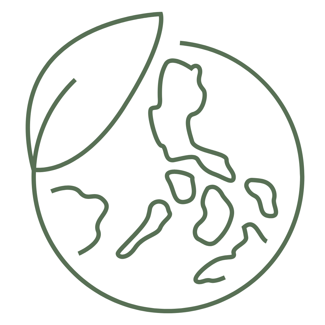 world with leaf graphic